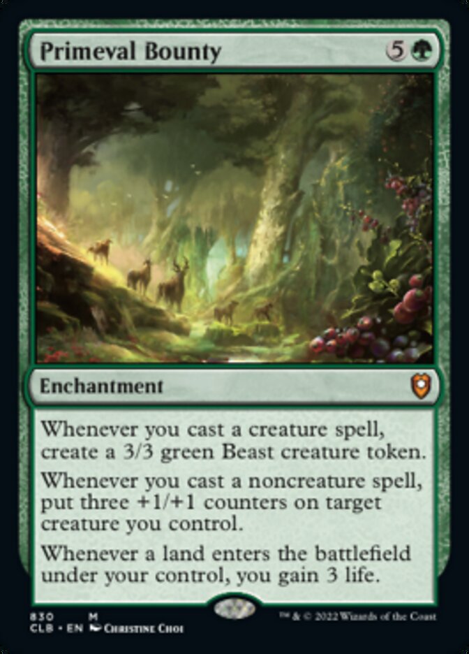 Primeval Bounty [Commander Legends: Battle for Baldur's Gate] | Gate City Games LLC