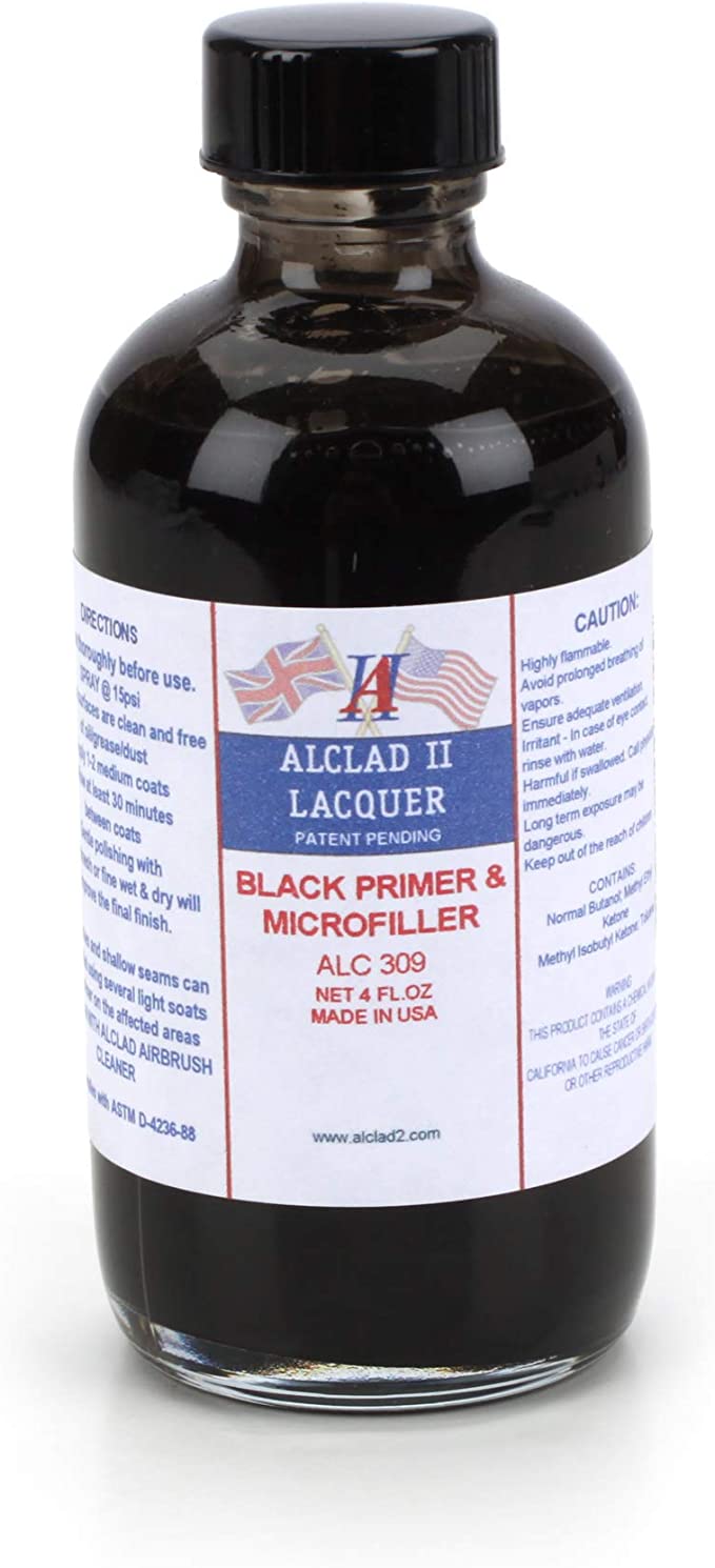 Black Primer & Microfiller - 4oz Bottle | Gate City Games LLC