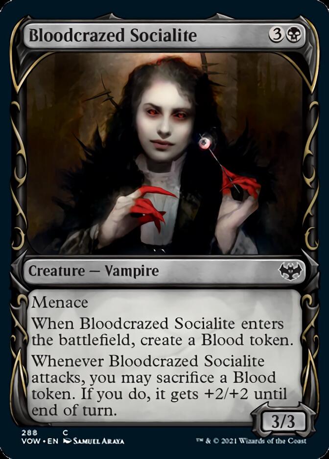 Bloodcrazed Socialite (Showcase Fang Frame) [Innistrad: Crimson Vow] | Gate City Games LLC