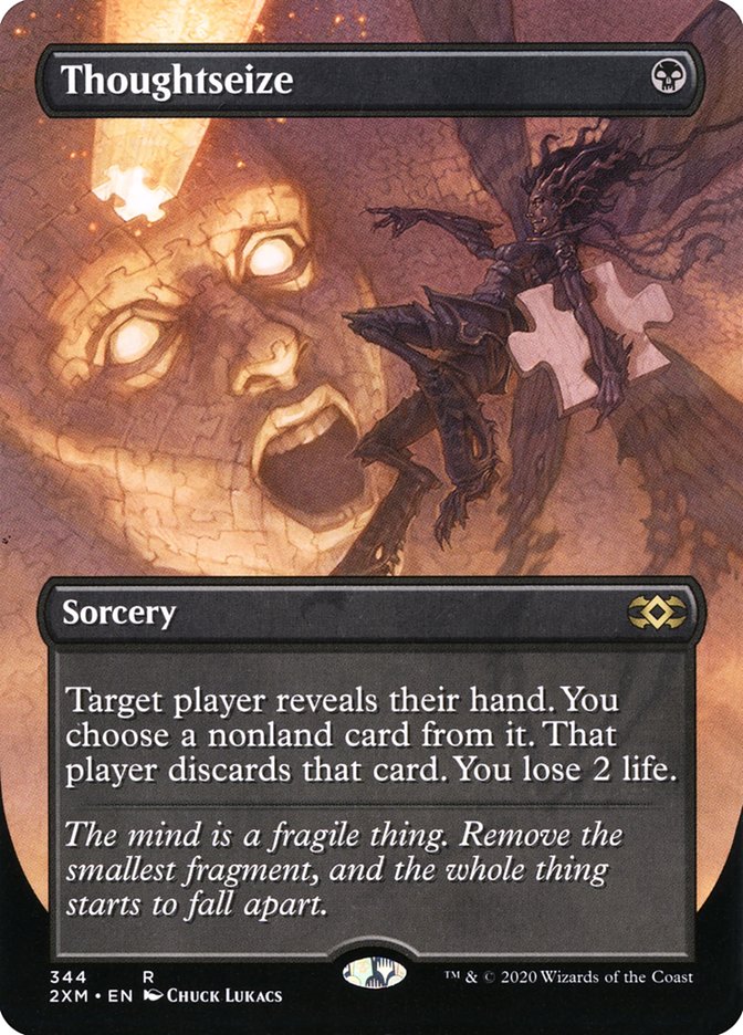 Thoughtseize (Borderless) [Double Masters] | Gate City Games LLC