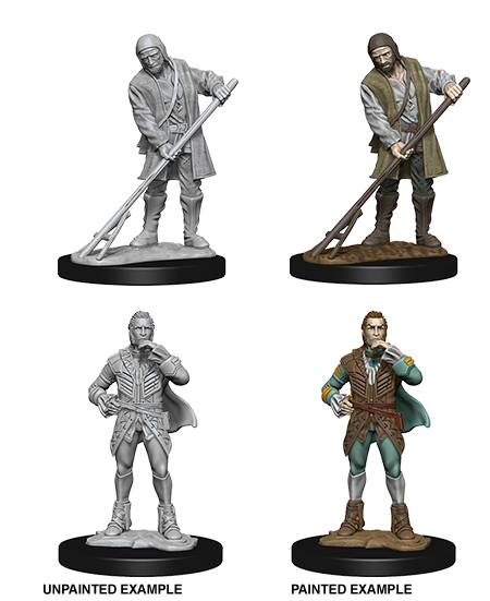 Pathfinder Deep Cuts Unpainted Miniatures: Townspeople (Farmer/Aristocrat) | Gate City Games LLC