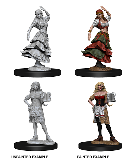 Pathfinder Deep Cuts Unpainted Miniatures: Bartender/Dancing Girl | Gate City Games LLC