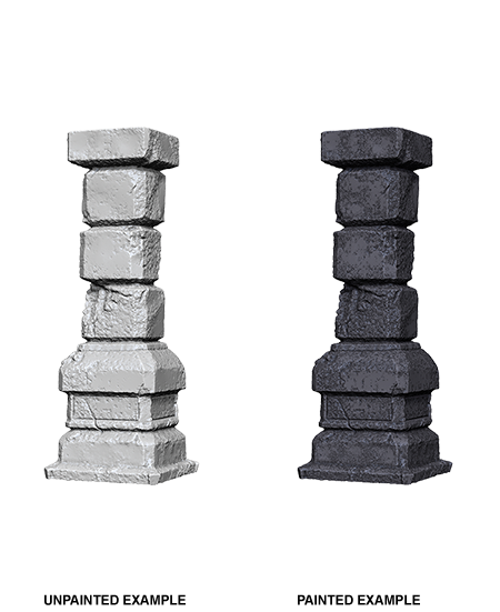 WizKids Deep Cuts Unpainted Miniatures: Pillars | Gate City Games LLC