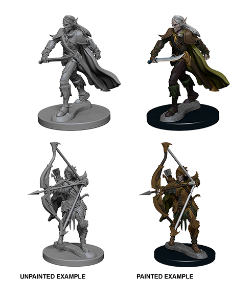 Pathfinder Deep Cuts Unpainted Miniatures: Elf Male Fighter | Gate City Games LLC