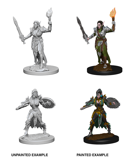 Pathfinder Deep Cuts Unpainted Miniature: Elf Female Fighter | Gate City Games LLC