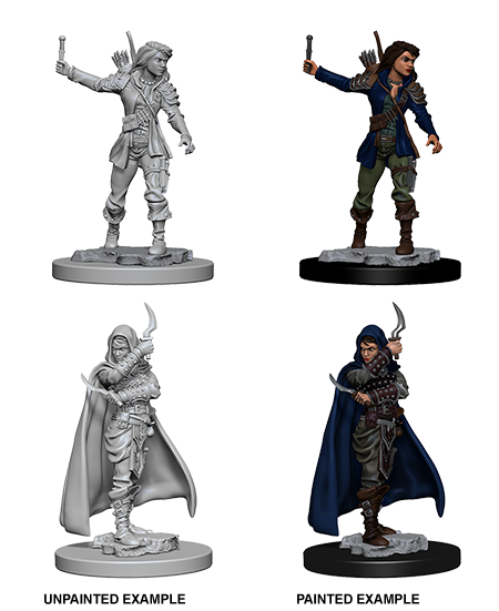 Pathfinder Deep Cuts Unpainted Miniature: Human Female Rogue | Gate City Games LLC