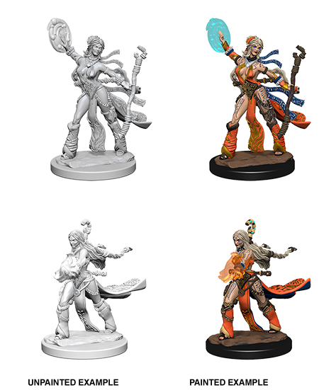 Pathfinder Deep Cuts Unpainted Minis: Human Female Sorcerer | Gate City Games LLC