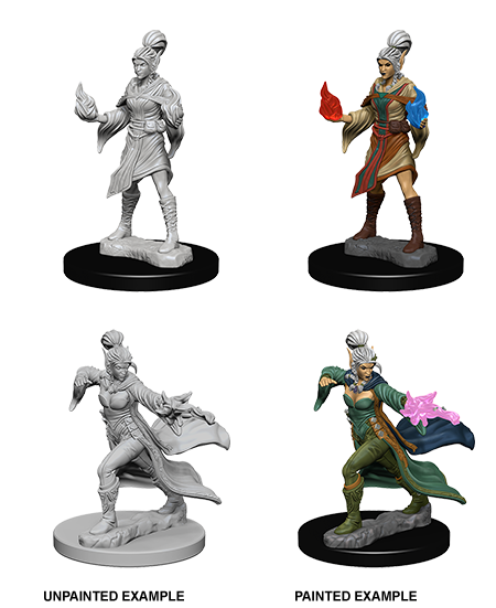 Pathfinder Deep Cuts Unpainted Minis: Elf Female Sorcerer | Gate City Games LLC