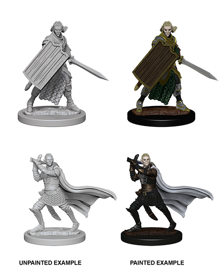 Pathfinder Deep Cuts Unpainted Miniatures: Elf Male Paladin | Gate City Games LLC