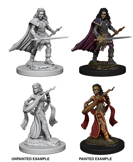 Pathfinder Deep Cuts Unpainted Miniatures: Human Female Bard | Gate City Games LLC