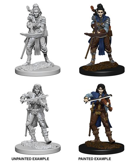 Pathfinder Deep Cuts Unpainted Miniatures: Elf Female Bard | Gate City Games LLC