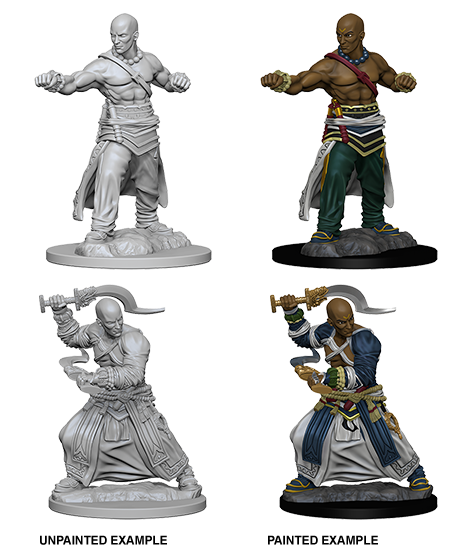 Pathfinder Deep Cuts Unpainted Miniatures: Human Male Monk | Gate City Games LLC