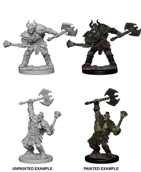 Pathfinder Deep Cuts Unpainted Miniatures: Half-Orc Male Barbarian | Gate City Games LLC