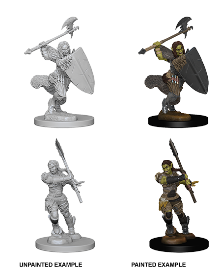 Pathfinder Deep Cuts Unpainted Minis: Half-Orc Female Barbarian | Gate City Games LLC