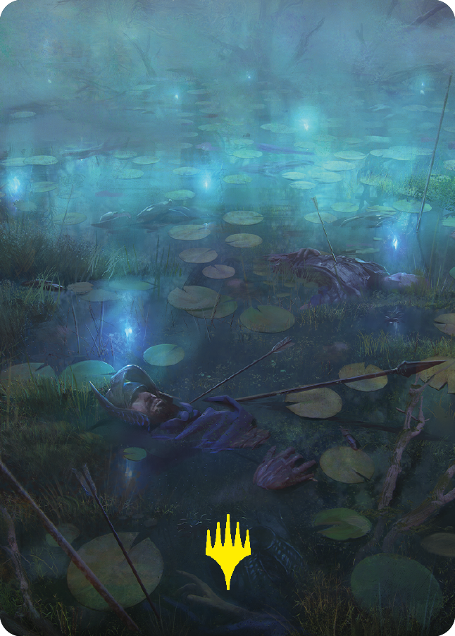 The Dead Marshes Art Card (Gold-Stamped Signature) [The Lord of the Rings: Tales of Middle-earth Art Series] | Gate City Games LLC