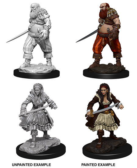 WizKids Deep Cuts Unpainted Miniatures: Pirates | Gate City Games LLC