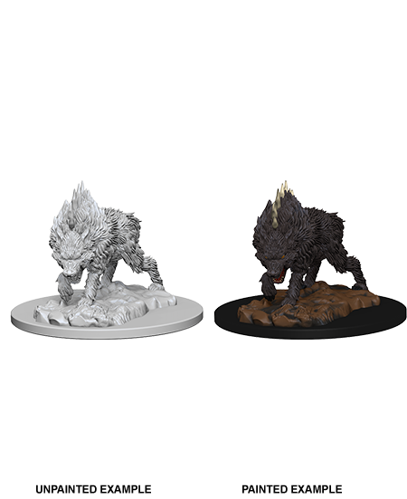 Pathfinder Deep Cuts Unpainted Miniatures: Dire Wolf | Gate City Games LLC