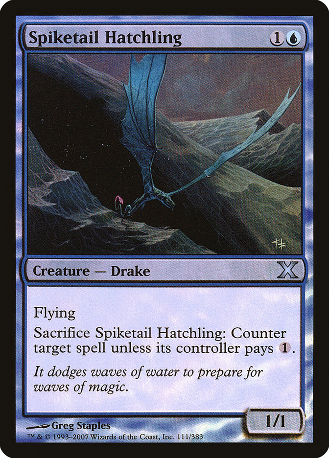 Spiketail Hatchling (Premium Foil) [Tenth Edition] | Gate City Games LLC