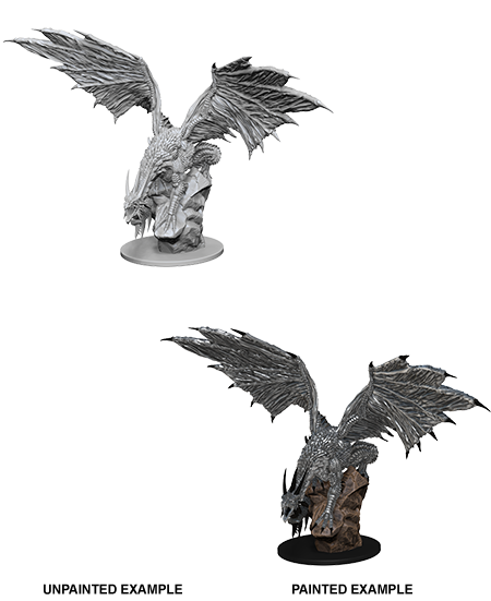 Pathfinder Deep Cuts Unpainted Miniatures: Silver Dragon | Gate City Games LLC