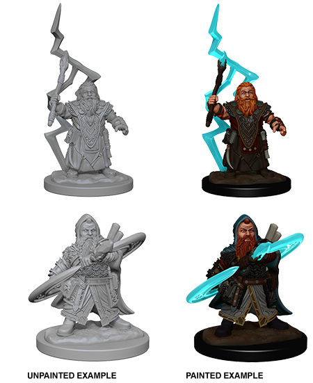 Pathfinder Deep Cuts Unpainted Miniatures: Dwarf Male Sorcerer | Gate City Games LLC