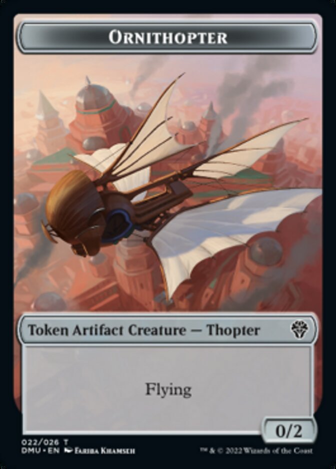 Phyrexian // Ornithopter Double-sided Token [Dominaria United Tokens] | Gate City Games LLC