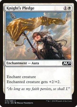 Knight's Pledge [Core Set 2019] | Gate City Games LLC