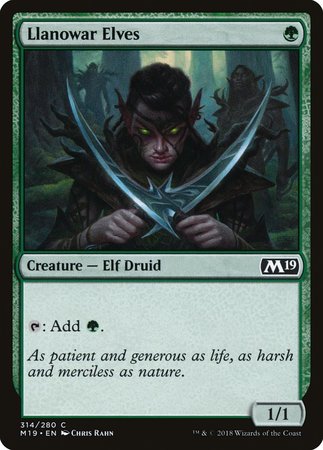 Llanowar Elves [Core Set 2019] | Gate City Games LLC