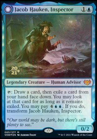 Jacob Hauken, Inspector // Hauken's Insight [Innistrad: Crimson Vow Prerelease Promos] | Gate City Games LLC