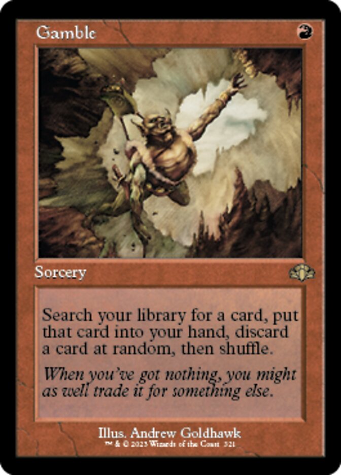 Gamble (Retro) [Dominaria Remastered] | Gate City Games LLC