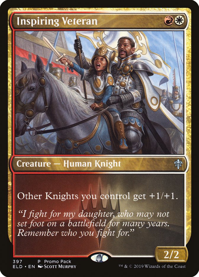 Inspiring Veteran (Promo Pack) [Throne of Eldraine Promos] | Gate City Games LLC