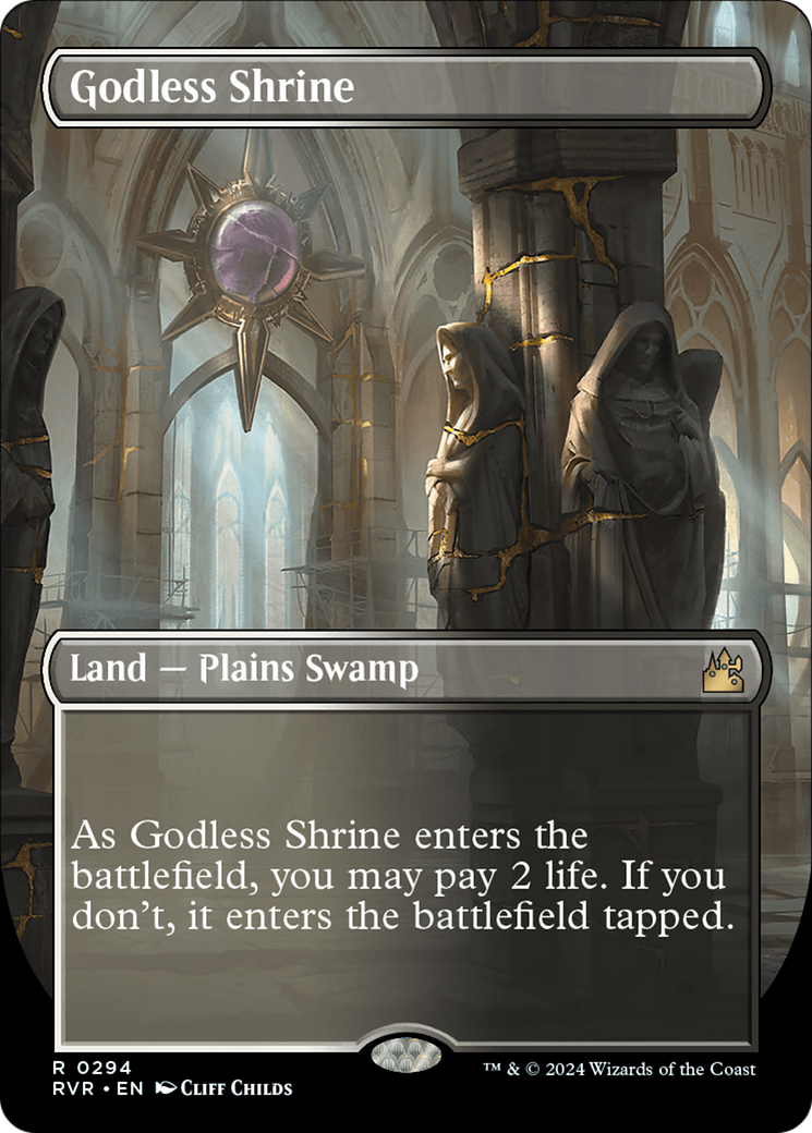 Godless Shrine (Borderless) [Ravnica Remastered] | Gate City Games LLC