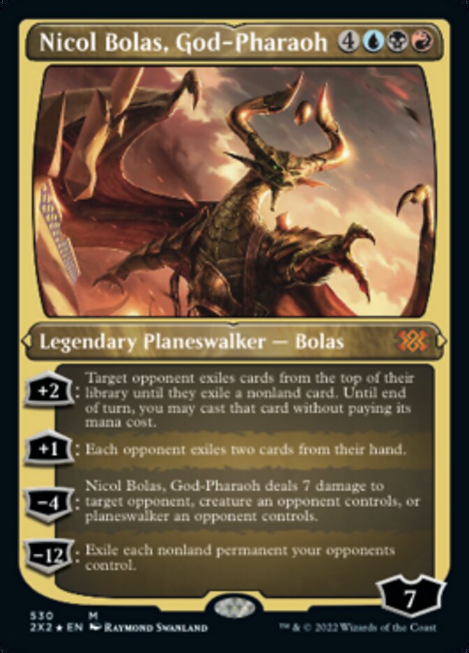 Nicol Bolas, God-Pharaoh (Foil Etched) [Double Masters 2022] | Gate City Games LLC