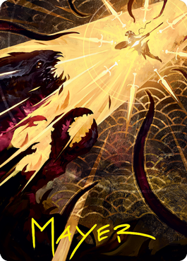 Defiant Strike Art Card (Gold-Stamped Signature) [Strixhaven: School of Mages Art Series] | Gate City Games LLC