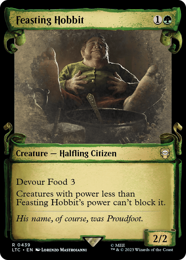 Feasting Hobbit [The Lord of the Rings: Tales of Middle-Earth Commander Showcase Scrolls] | Gate City Games LLC