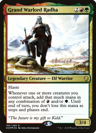 Grand Warlord Radha [Dominaria Promos] | Gate City Games LLC