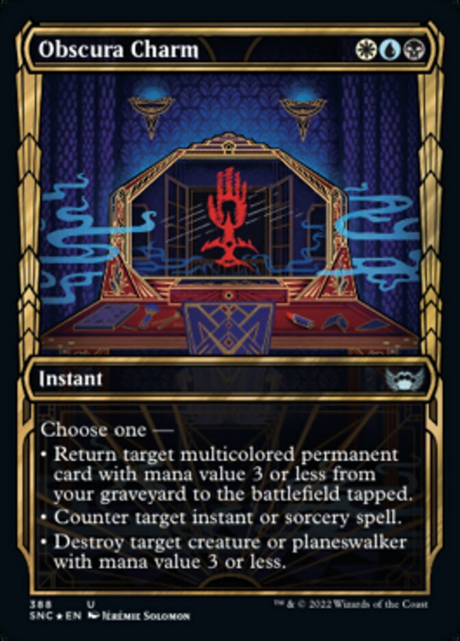 Obscura Charm (Showcase Golden Age Gilded Foil) [Streets of New Capenna] | Gate City Games LLC