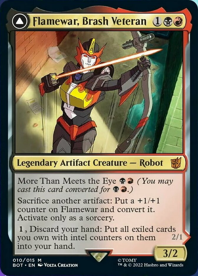 Flamewar, Brash Veteran // Flamewar, Streetwise Operative [Universes Beyond: Transformers] | Gate City Games LLC