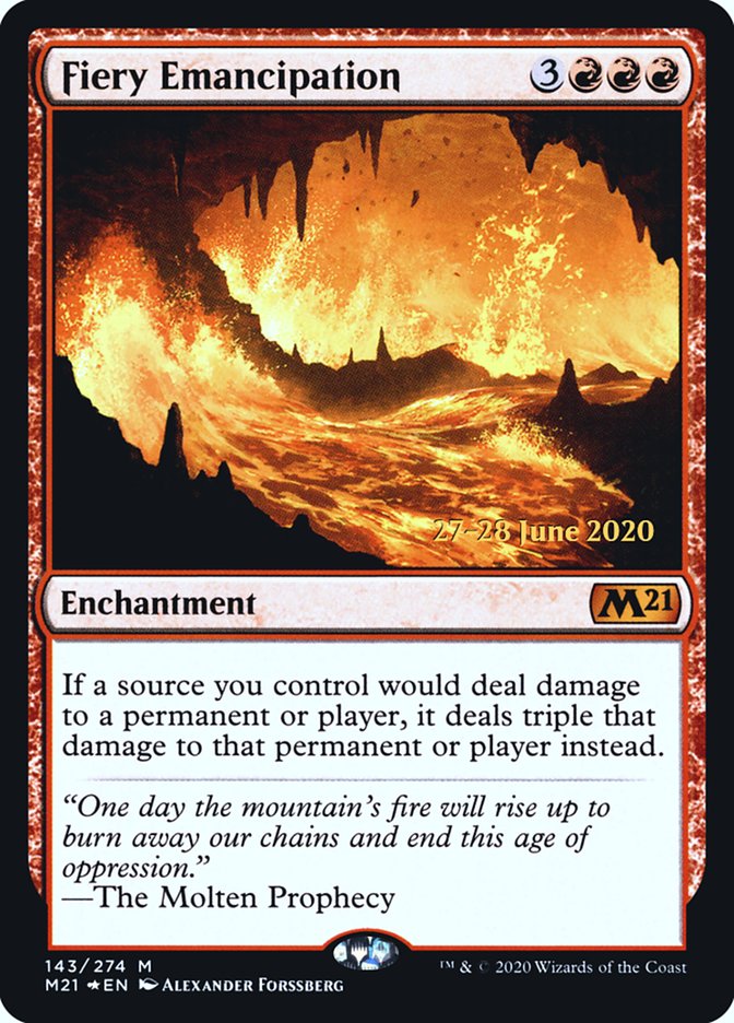 Fiery Emancipation  [Core Set 2021 Prerelease Promos] | Gate City Games LLC