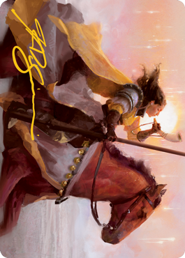 Sunrise Cavalier Art Card (Gold-Stamped Signature) [Innistrad: Midnight Hunt Art Series] | Gate City Games LLC