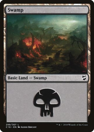 Swamp (299) [Commander 2018] | Gate City Games LLC
