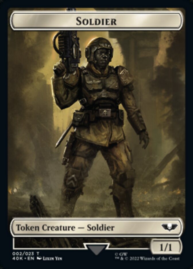 Soldier (002) // Zephyrim Double-sided Token [Universes Beyond: Warhammer 40,000 Tokens] | Gate City Games LLC