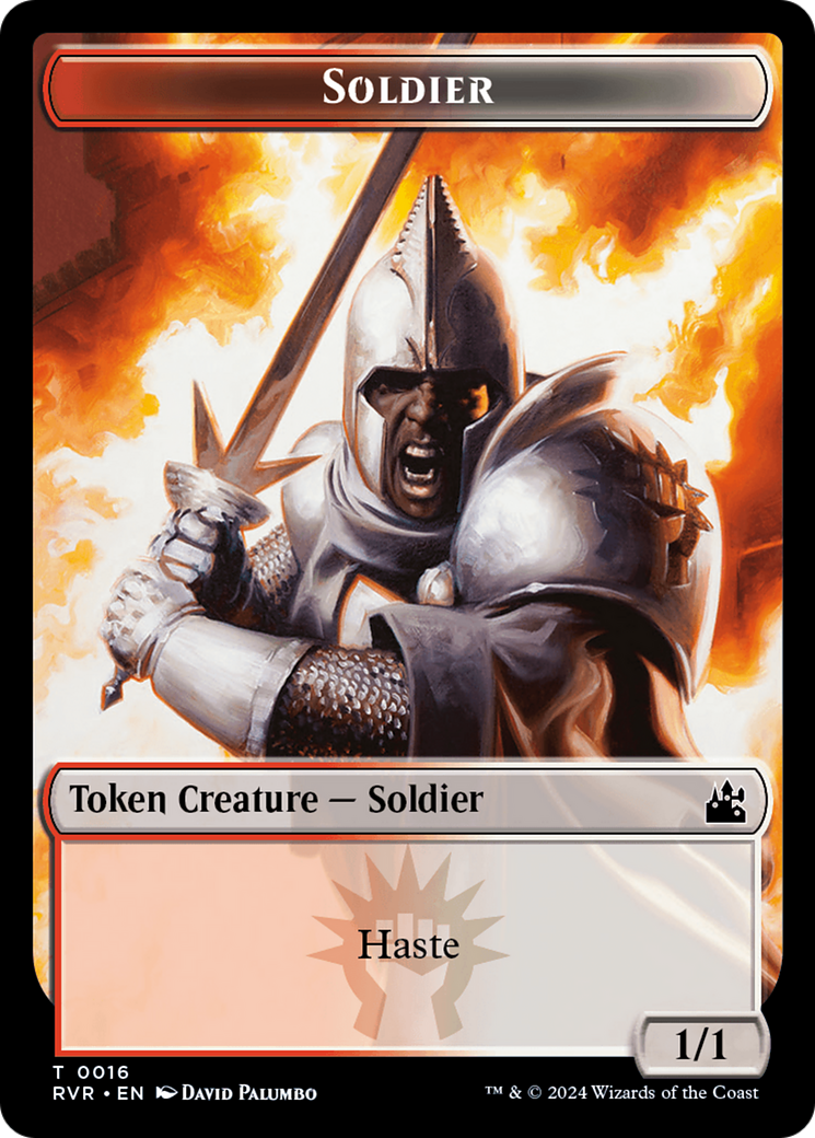 Goblin (0008) // Soldier Double-Sided Token [Ravnica Remastered Tokens] | Gate City Games LLC
