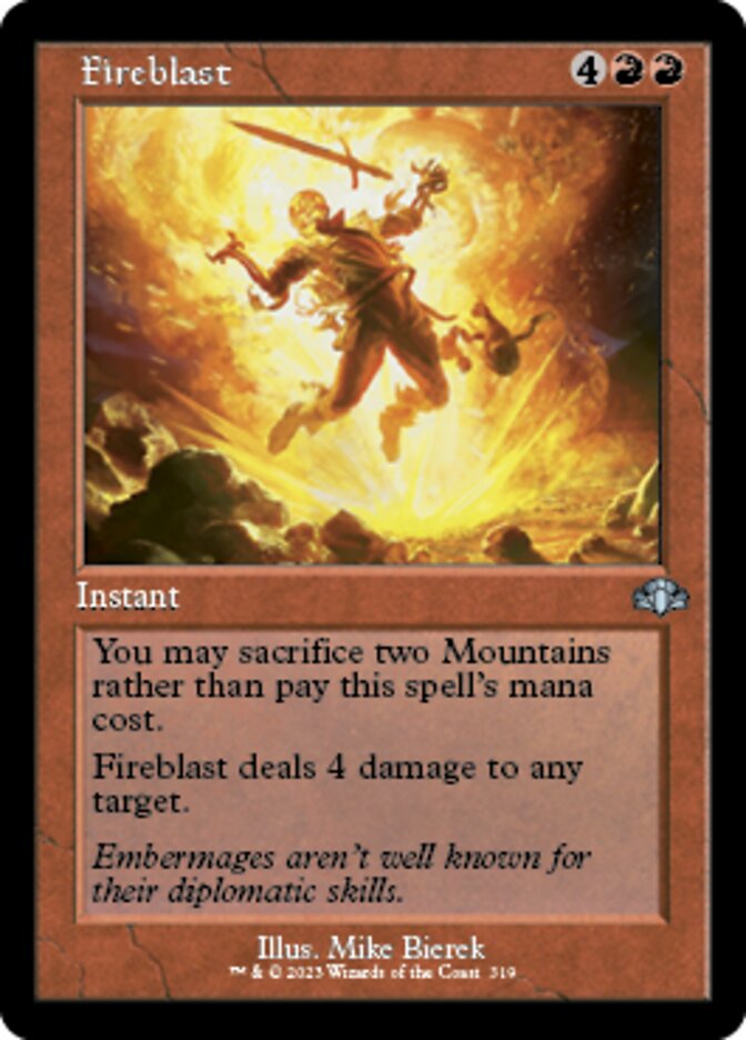 Fireblast (Retro) [Dominaria Remastered] | Gate City Games LLC