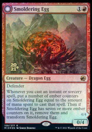 Smoldering Egg // Ashmouth Dragon [Innistrad: Midnight Hunt Prerelease Promos] | Gate City Games LLC