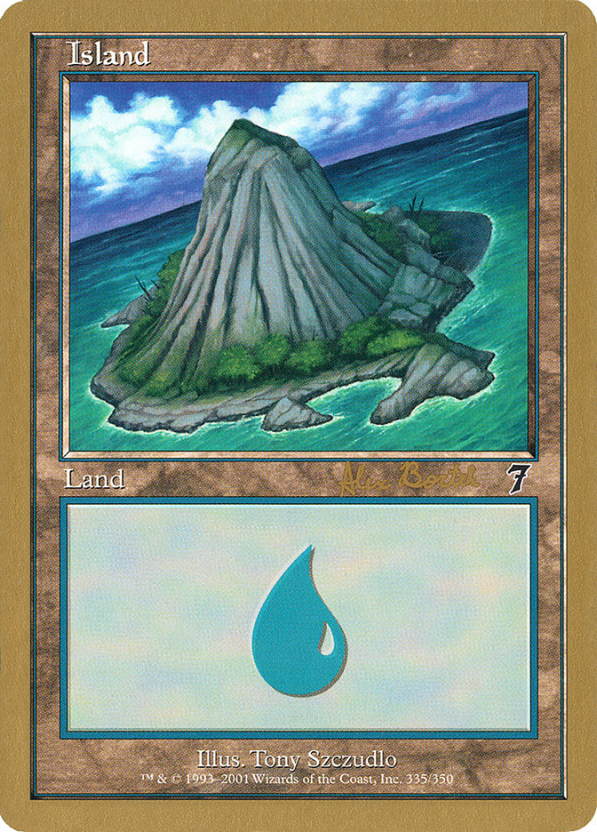Island (ab335a) (Alex Borteh) [World Championship Decks 2001] | Gate City Games LLC