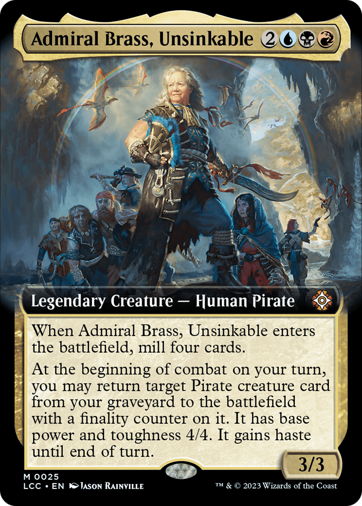 Admiral Brass, Unsinkable (Extended Art) [The Lost Caverns of Ixalan Commander] | Gate City Games LLC