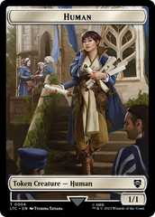 Human Knight // Human Double-Sided Token [The Lord of the Rings: Tales of Middle-Earth Commander Tokens] | Gate City Games LLC