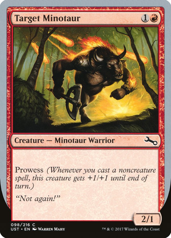 Target Minotaur (Fire Art) [Unstable] | Gate City Games LLC