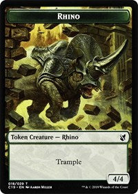 Rhino // Egg Double-sided Token [Commander 2019 Tokens] | Gate City Games LLC