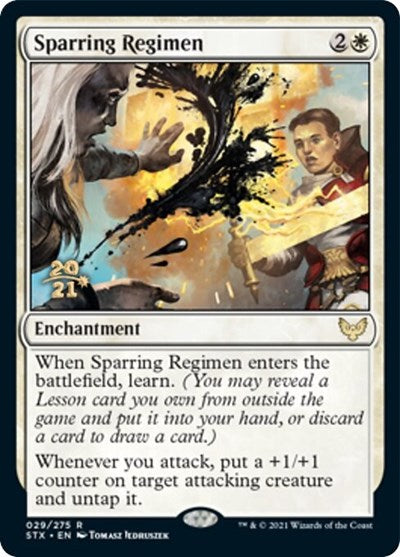 Sparring Regimen [Strixhaven: School of Mages Prerelease Promos] | Gate City Games LLC